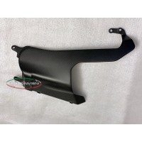 Carbonvani - Ducati Panigale V4 / S / R Carbon Fiber Left Side Insert for OE Belly pan for Akrapovic Exhaust (2022+) Carbonvani - Ducati Panigale V4 / S / R Carbon Fiber Left Side Insert for OE Belly pan for Akrapovic Exhaust (2022+)